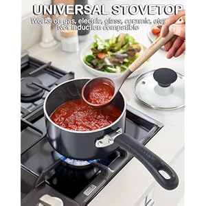 Cooknhomenonsticksaucepanwithglasslid2qtmultipurposepotsaucepankitchenwareblackaluminum Urban Country Home Decor Cook n home nonstick sauce pan with glass lid 2 qt multi purpose pot saucepan kitchenware black aluminum urban country home decor