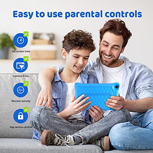 HAPPYBE Kindertablet, 8 inch Android 11 tablet voor kinderen, HD-display, 2 GB RAM 32 GB ROM, Quad Core, vooraf… - Image 5