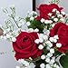 HO2NLE Fake Flowers Artificial Flowers Decorative Bouquet with Faux Baby's Breath, Velvet Roses Small Floral Arrangements for Wedding Table Centerpieces Home Décor