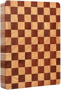 KCNN Acacia Wood Cutting Board, Wood Kitchen Table, Bamboo Cutting Board, Double-Sided Cutting Board, All Wood Cutting Board, Thick for Home Use, Natural Antibacterial, Acia Wood Cutting Board B 16.6 x 11.8 x 1.4 inches 42 x 30 x 3.5 cm