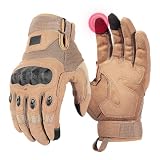 KEMIMOTO Guantes Moto Hombre, Transpirables con Pantalla Táctil, Guantes Moto Protección de Nudillos y Palma Antideslizante, para MTB, ATV, Motocross, Escalada y Paintball