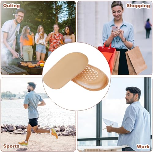 Image of Heel Lifts, Gel Shoe Lifts for Uneven Legs 0.47 Inch Heel Lifts for Leg Length Discrepancy Soft Height Increase Insoles Shoe Lifts for Women Men, Comfort Half Foot Pads for Heel Pain