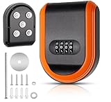 Soporte magnético para llaves con cerradura magnética oculta debajo del coche, velocidad del viento, combinación segura de 4 dígitos con código reajustable oculto para interiores y exteriores, puerta