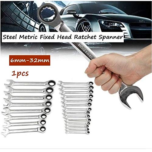 Homyl 1 Pc Chave De Catraca Métrica Cabeça Fixa Porca De Mão Ferramentas De Reparo De Polimento - 23