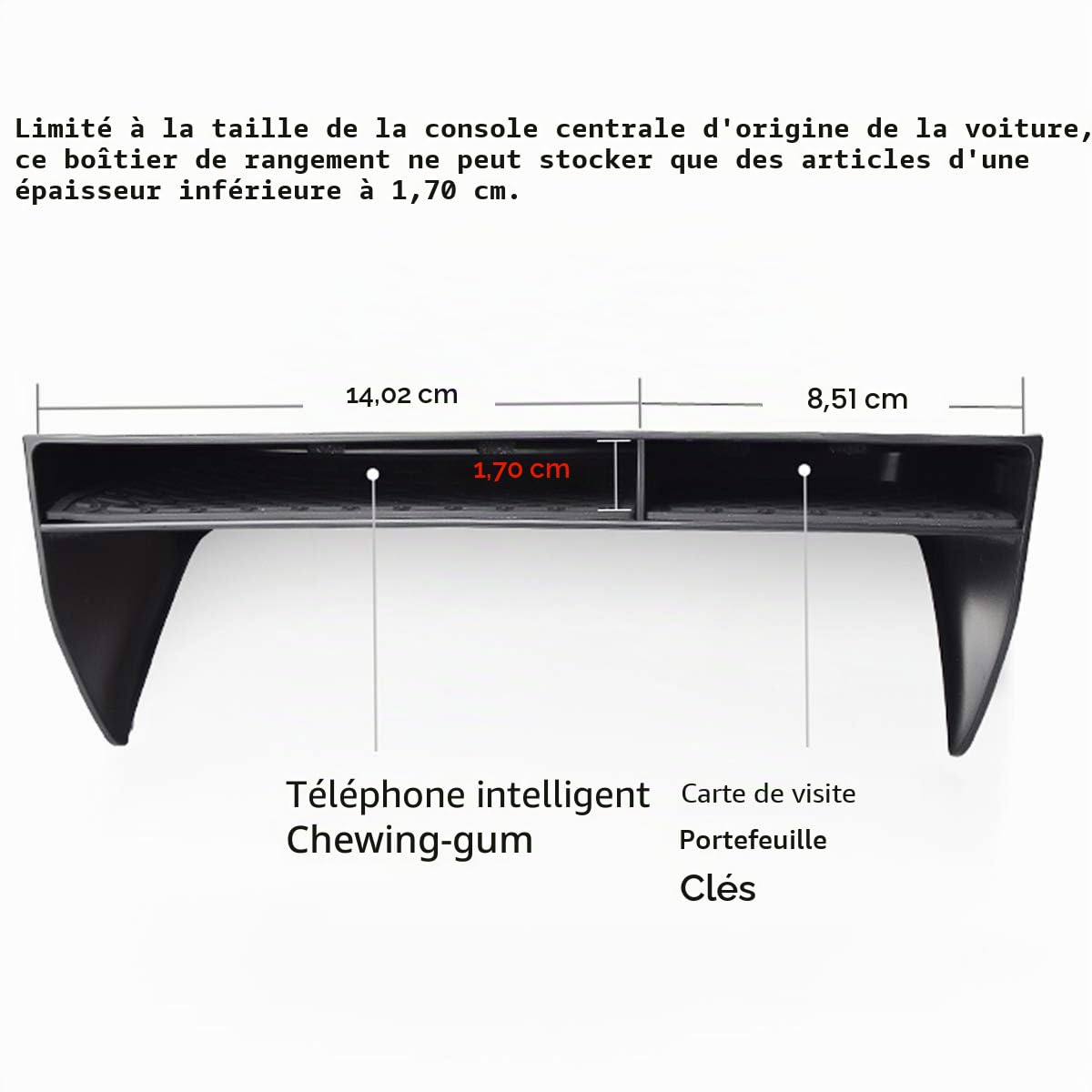 Jaronx Organisateur de console centrale pour Toyota RAV4 2025/2024/2023/2022/2021/2020/2019, plateau de rangement pour console centrale de RAV4