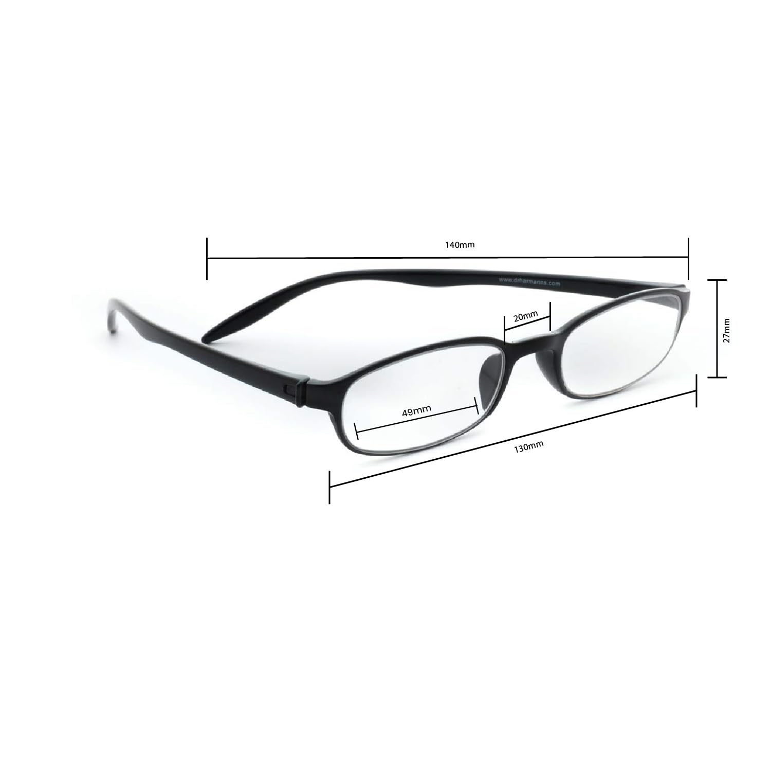 DR.HARMANN'S READING GLASSES® FITTED WITH BLUE BLOCK LENS (Model: Library 6 Black colour +1.25 Computer Readers with Blue Light Blocking and Blue Rays filter) 2