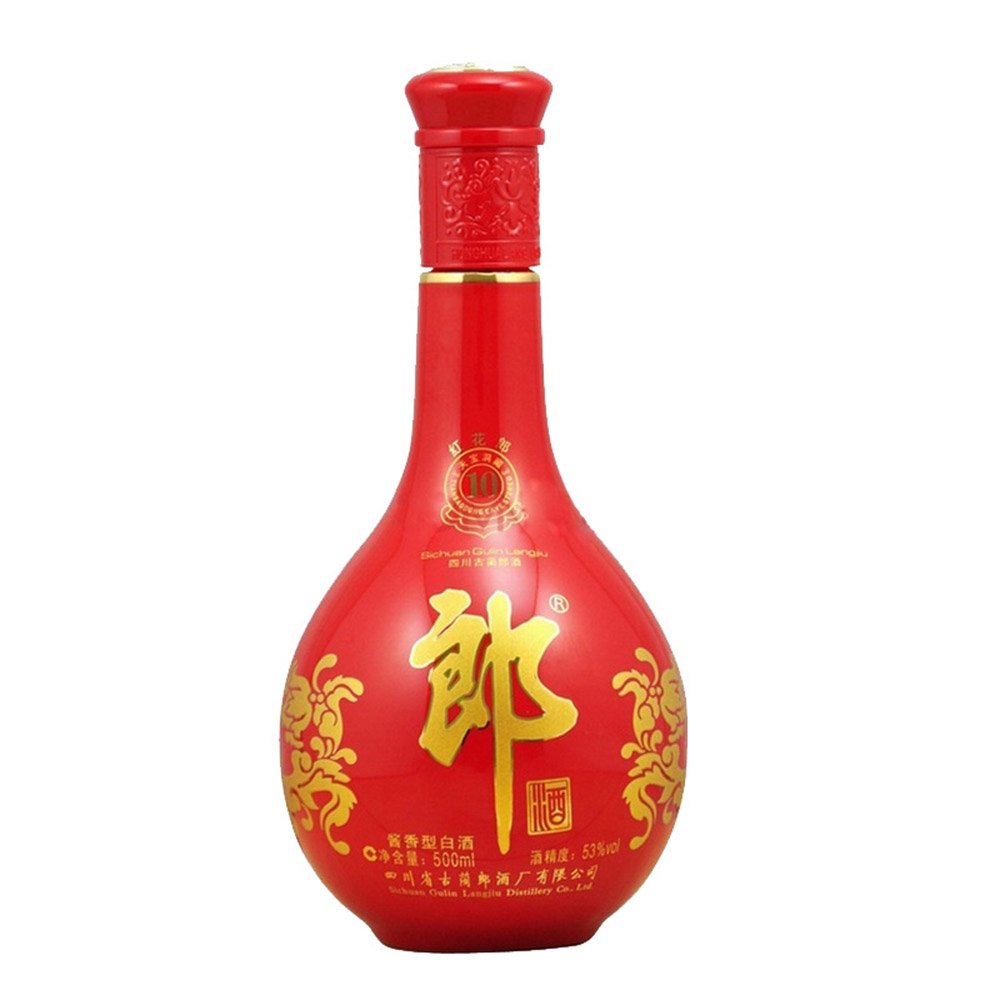 Amazon.co.jp: 中国白酒【醤香型白酒】 紅花郎酒（べにはなろうしゅ 