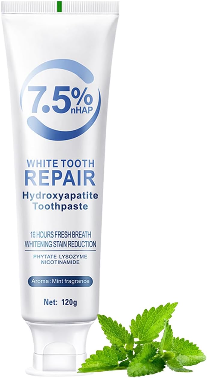 Hydroxyapatite Toothpastes for Enamel Protection and Tooth Strengthening, Gentle Mint, Safe for Sensitive Teeth, Daily Oral Care for Fresh Breath & Oral Health (1)