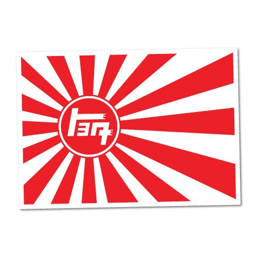 Vintage TEQ Rising Sun JDM Sticker Decal
