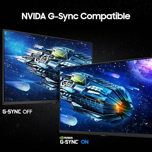 Image of Samsung 27 inch Odyssey G6 Fast IPS Gaming Monitor|QHD 2560 x 1440|350 Hz|1ms|350nits|HDR 400|FreeSync Premium|G-Sync|Ports-DP,HDMI,Headphone|Height-Tilt-Swivel-Pivot Adjustable Stand|LS27FG600EWXXL|Black