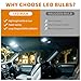 RVZONE 12V LED Car Interior Bulb Kit 194 168 T10 DE3175 DE3021 578 BA9S W5W 31mm Festoon 6000K-6500K Bulbs Interior Replacement Lights for Car Interiors Map Trunk Cargo Door