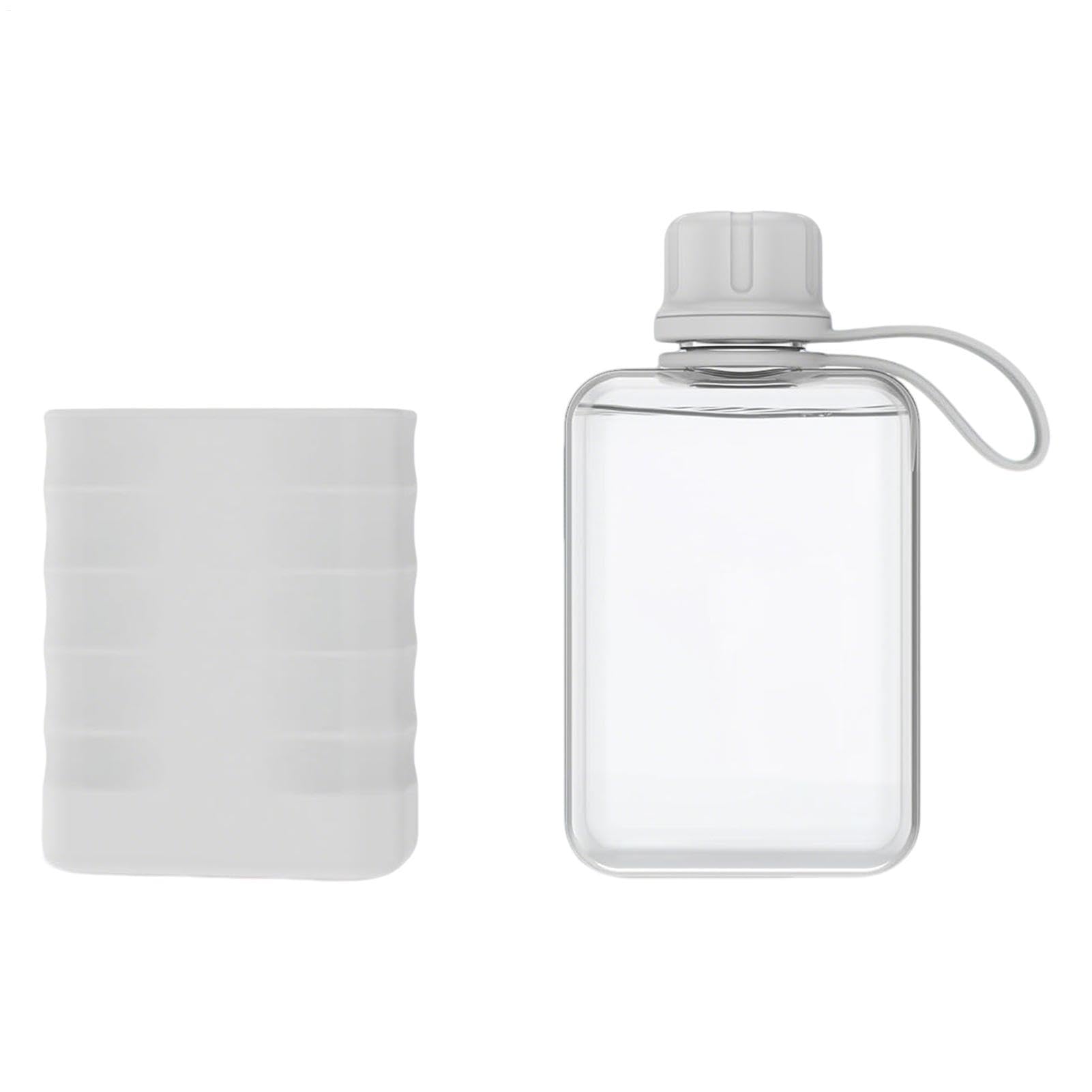 Flat Water Bottle Reusable Lightweight Portable 240ml