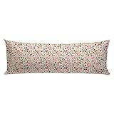 Boho Floral Body Pillow Cover Vintage Chic Farmhouse Rustic Pastoral Pillowcase with Zipper for Home