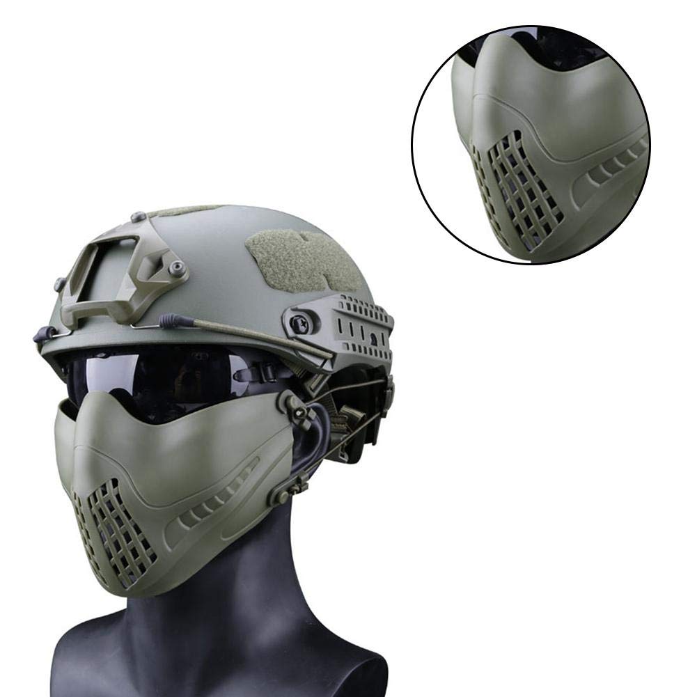 Maschera tattica da esterno con sistema di fascia a due modalità, maschera di protezione tattica per il viso, per la caccia, paintball, militare, Cosplay e Movie Prop