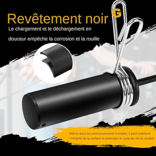 Goupilles de musculation à libération rapide avec extendeur de charge - 4