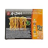 A-Sha Healthy Ramen Noodles - Original Sauce Pack Included, Premium Air Dried Instant Noodles - 12 Packs, 3.35oz each