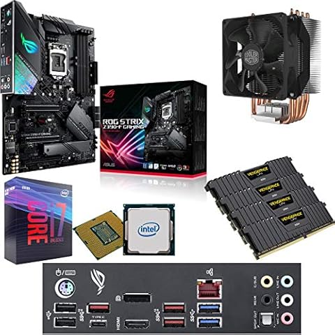 Components4All Intel Coffee Lake Core i7 9700K 3.6GHz (4.9GHz Turbo) CPU, Asus Strix Z390-F Gaming Motherboard, 32GB 3200MHz Corsair DDR4 RAM & Cooler Master Hyper Cooler Pre-Built Bundle Cover