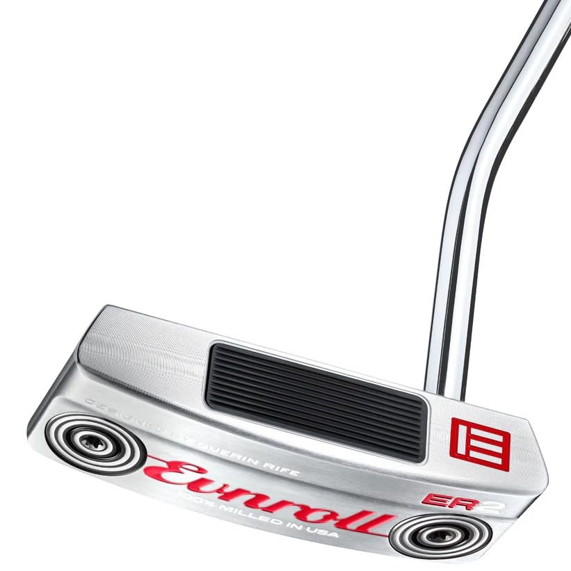 Evnroll Putters Neo Classic ER2 MidBlade Satin Silver Golf Putter with SweetFace Technology, 35