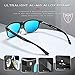 ATTCL Driving Polarized Sunglasses for Men: Lightweight Al-Mg Metal Frame UV400 Protection Classic Square for Travel & Hiking 7001 blue