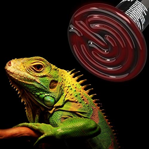 150W Ptscbs Ceramic Heat Lamp Bulb, Infrared Reptile Heat Emitter Bulbs Heater Lamp For Pet Brooder Coop Chicken Lizard Bearded Dragon Turtle Snake Aquarium, No Light No Harm #TOP4