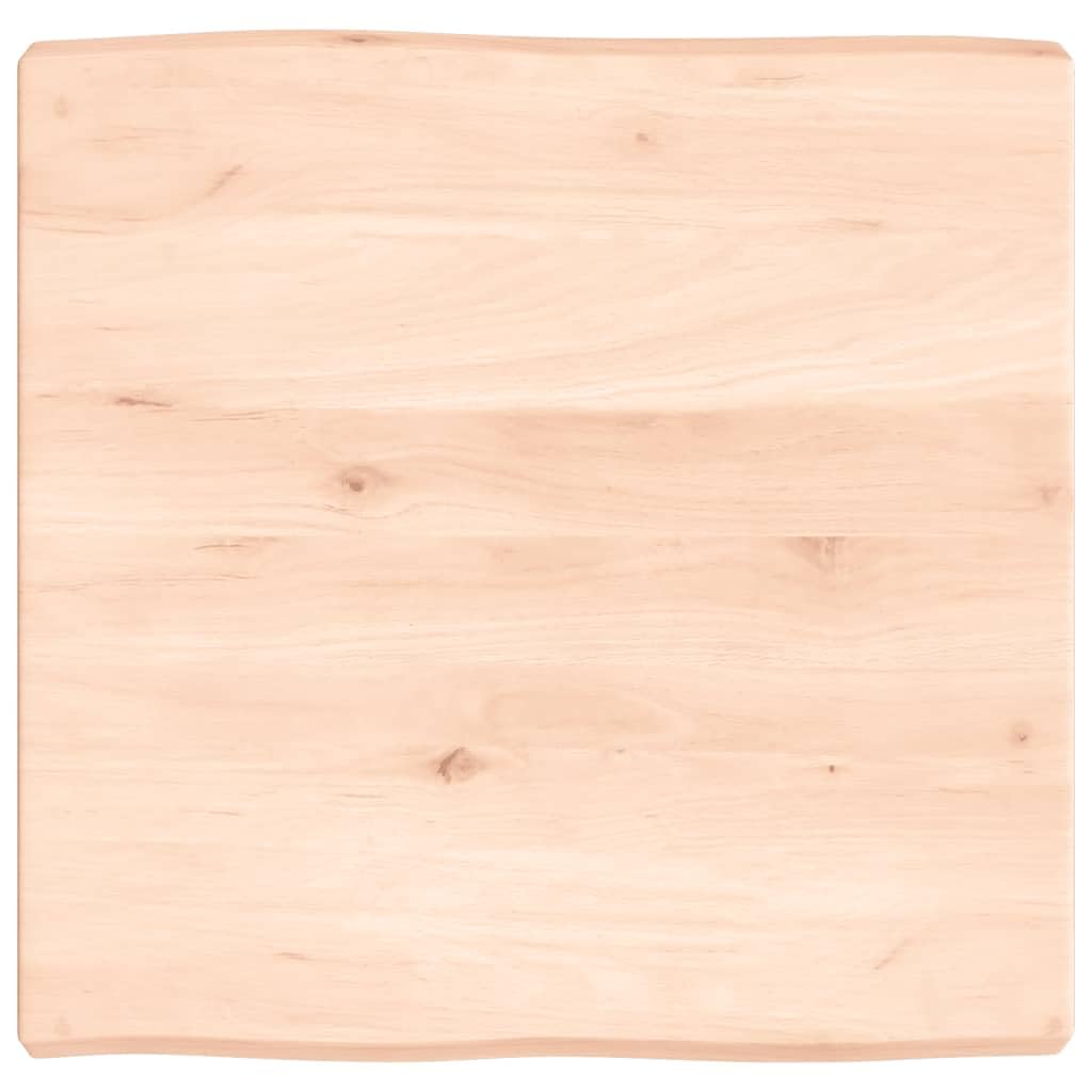 Tavolo in legno di quercia, 60 x 60 x 2 – 6 cm, non trattato, per sala da pranzo, cucina, balcone, tavolino da caffè, tavolo fai da te