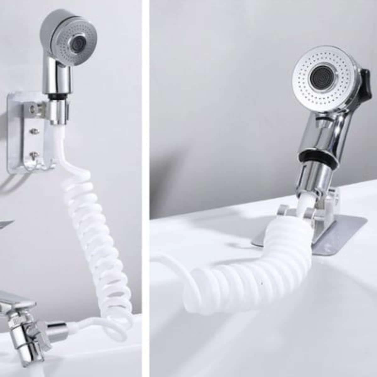 Kit de ducha de mano para lavabo, cabezal de ducha ABS con manguera externa, kit de enjuague ideal para baño, lavabo, fregadero, perfecto para limpiar y lavar cabello, manos, cara, mascotas de