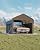 Garvee 10'X15'X9' Metal Carport, Enclosed Car Ports with Heavy Duty Steel Frame and 220 g Tarp, All-Weather Carport, for Sedans, Boats, and Tractors