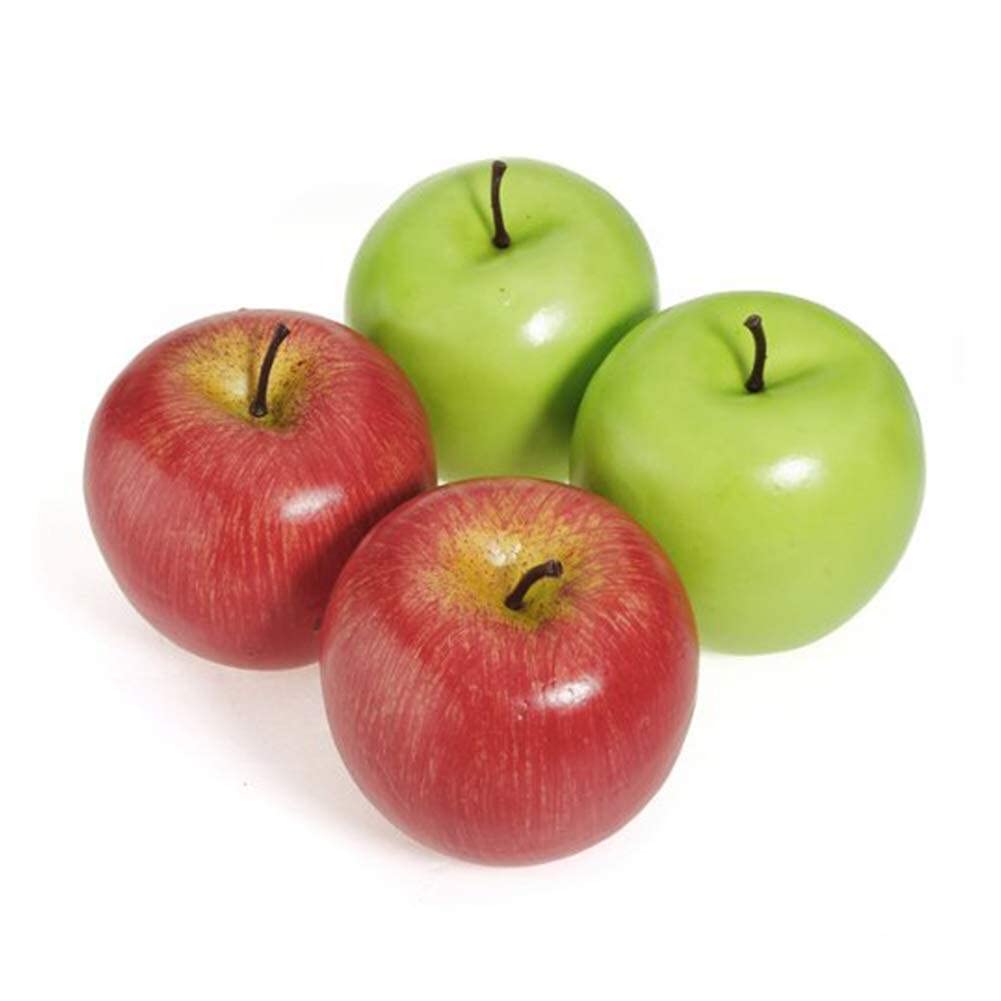 4Pcs Artificial Red Apples Decorative Large Simulated Red Apples Reusable Plastic Fruits for Home Party Decor Comfortable and Environmentally