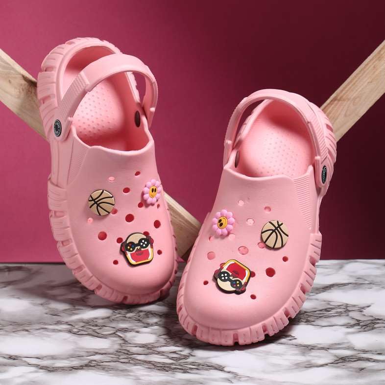 Image of Unisex Kids Clogs Soft Anti Skid Mules Sandals with Adjustable Back Strap Indoor & Outdoor Slipper for Boys & Girls Everyday Use Waterproof Jibbex Slides