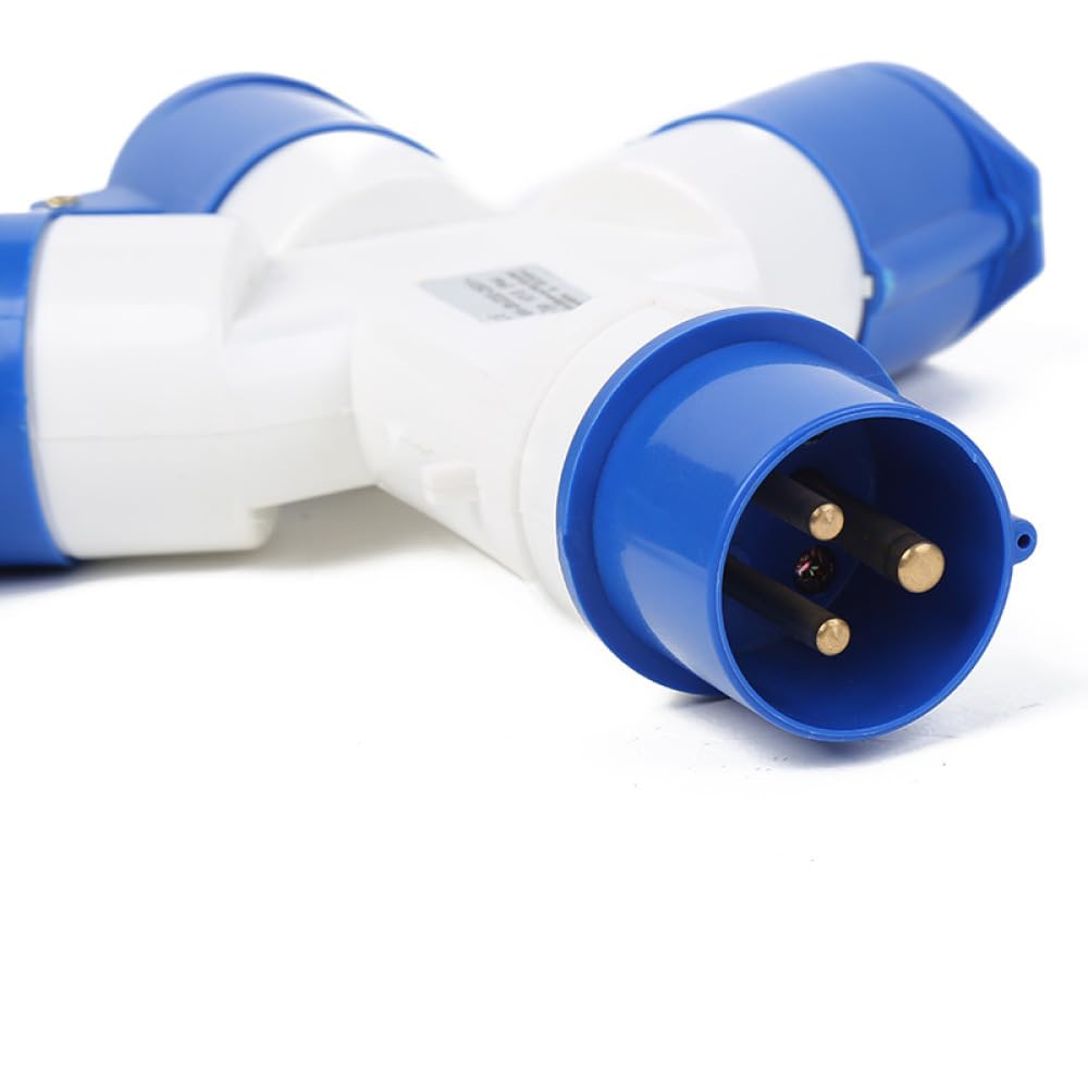 3-Way Splitter 16A 220V IP44 3 Way 3 Pin Industrial Plug and Socket Connector, 3 Way 16A - Image 6