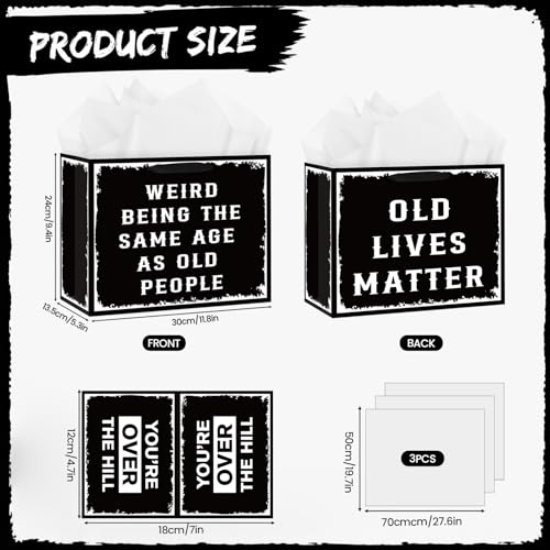 Bolsa de regalo Black Old Lives Matter LUUFILx textil lavable para empaque resistente 4