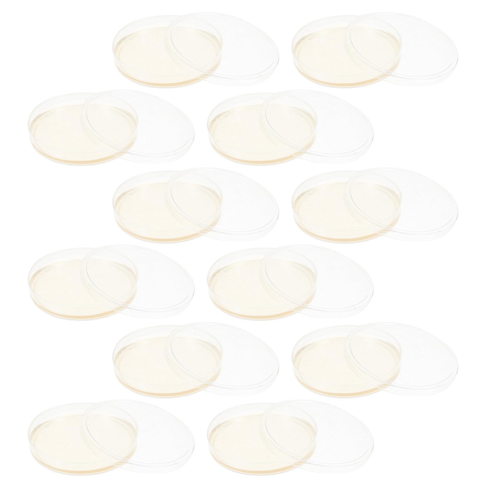 Genérico 20 Placas de Petri Redondas Agar Nutritivo Prepoured para Cultivo Celular y Hongos, Material Ps, Ideales para Pruebas Científicas en Laboratorio
