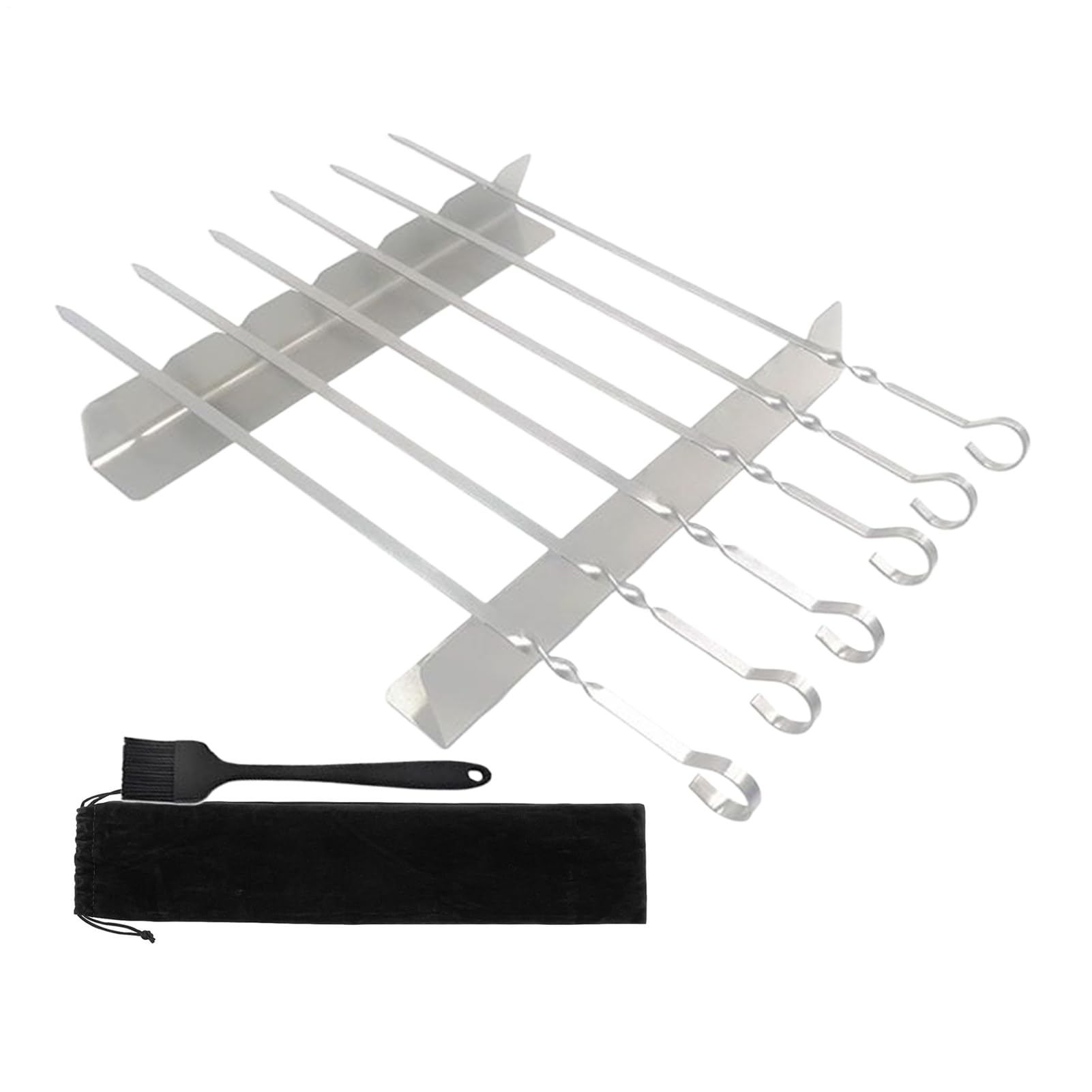 Support de brochette en acier inoxydable empêchant les aliments de coller sur la grille