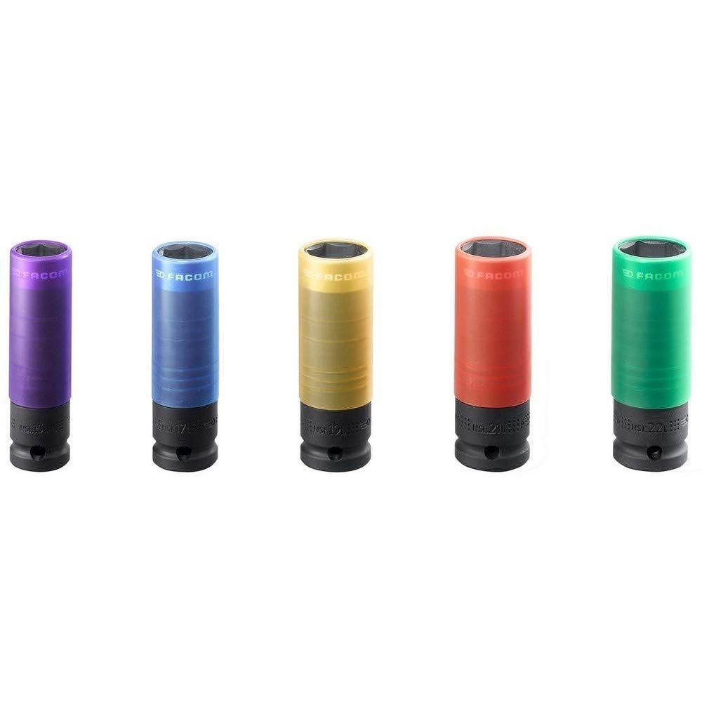 FACOM 1/2 cala specjalny zestaw kluczy nasadowych Impact – 5-częściowy (15-17-19-21-22 mm), 1 sztuka, NSI.5L