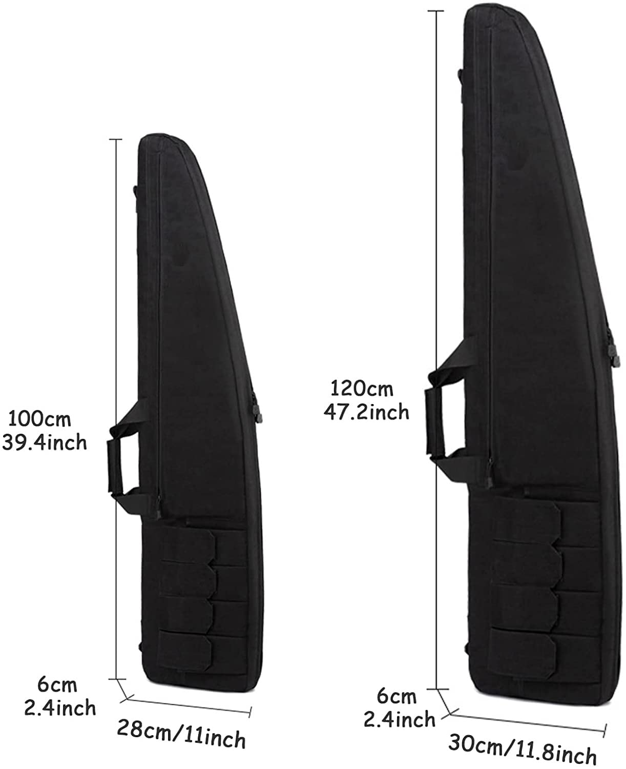 Funda Acolchada Y Flexible para Rifle Funda Impermeable para Escopeta con Correa Ajustable para el Hombro Mochila para Transporte de Armas de Fuego/Acu/100Cm