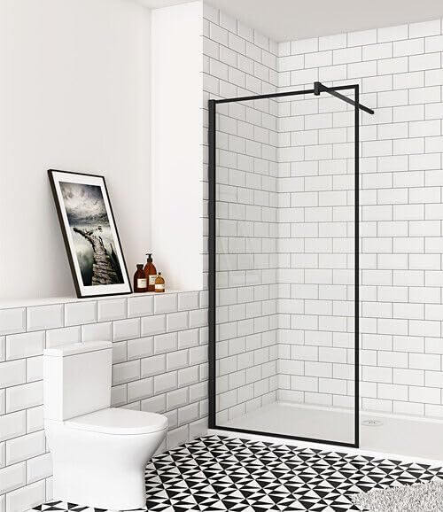 Aica Sanitär 100cm Duschwand Walk In Dusche Duschabtrennung Duschtrennwand ESG 8mm Glas H200cm