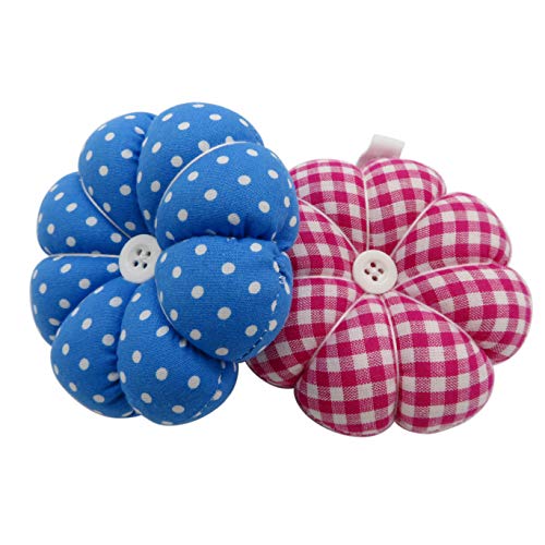 DODOGA Wrist Pin Cushions Wrist Sewing Pin Cushion Pumpkin Shape Wrist Wearable Sewing Needle Pins Pin Cushions Pincushions Wrist Band for Sewing Work(2pcs)