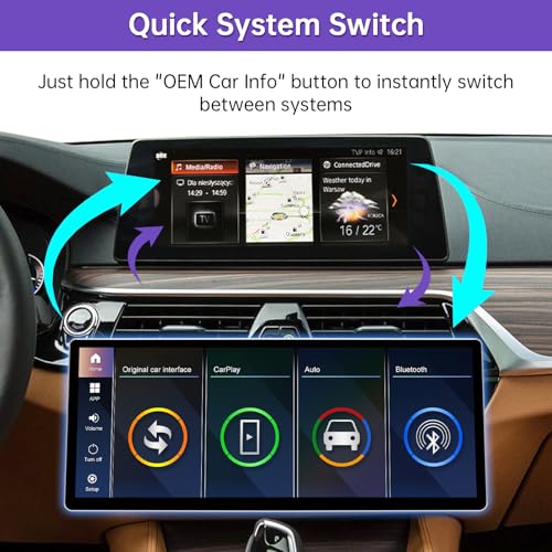Pantalla táctil CarPlay Android Auto 12.3" para BMW Serie 5 G30 miniatura 3