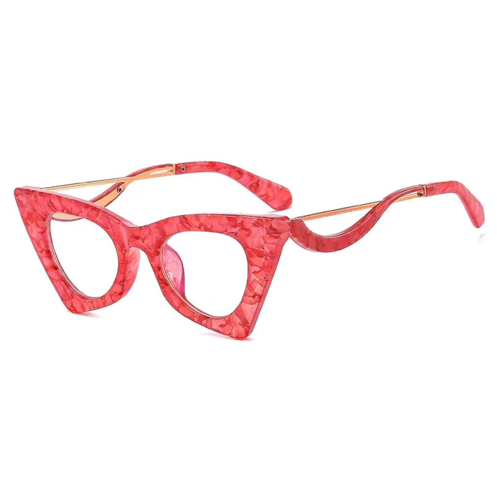 Occhiali da sole Cat Eye da donna, alla moda, punk, con montatura in metallo, UV400