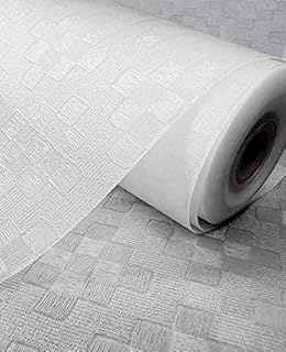 Drawer Liners, Shackcom 44.5x600cm Kitchen Shelf Liner PE Non-Slip fridge liners, Non-Adhesive Waterproof Washable Cupboard Cabinet Sink Mat for Home Office (Clear, Bauhinia )