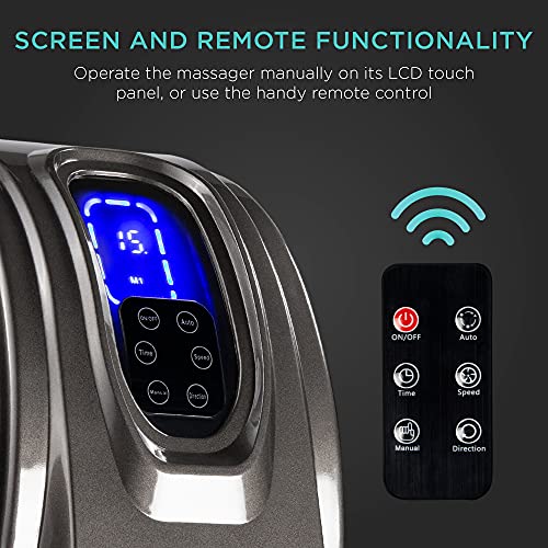 Image of Best Choice Products Shiatsu Foot Massager for Pain Relief, Plantar Fasciitis, Neuropathy, Blood Circulation, Remote Control w /Compact Design - Gray