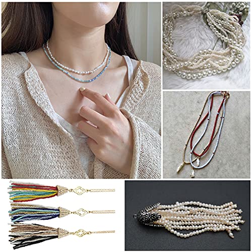 EuTengHao 18000Pcs Pony Seed Beads 2mm Glass Beads Waist Beads with Tweezers Strings for DIY Bracelet Necklaces Earring Jewelry Making Crafts (750 Per Color, 24 Colors) - Thumbnail 6