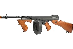 Thompson 1928 Soft Air Electric Airsoft Toy Gun with Adjustable Hop-Up, 400-450 FPS