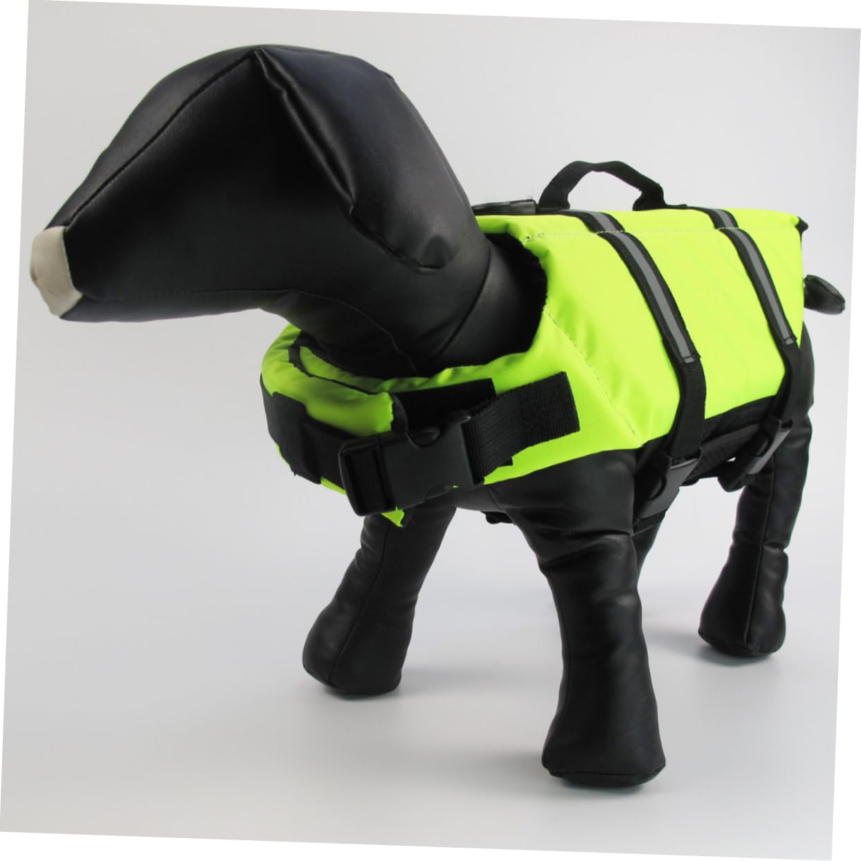 HANABASS 3pezzi Giubbotto Salvagente Riflettente Per Cani Di Piccola Taglia Xs Giacca Verde Per Nuoto e Attività All Aperto Comoda e Pratica Con Maniglie e Chiusura Rapida