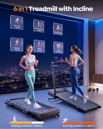 Motorized Folding Treadmill with Incline