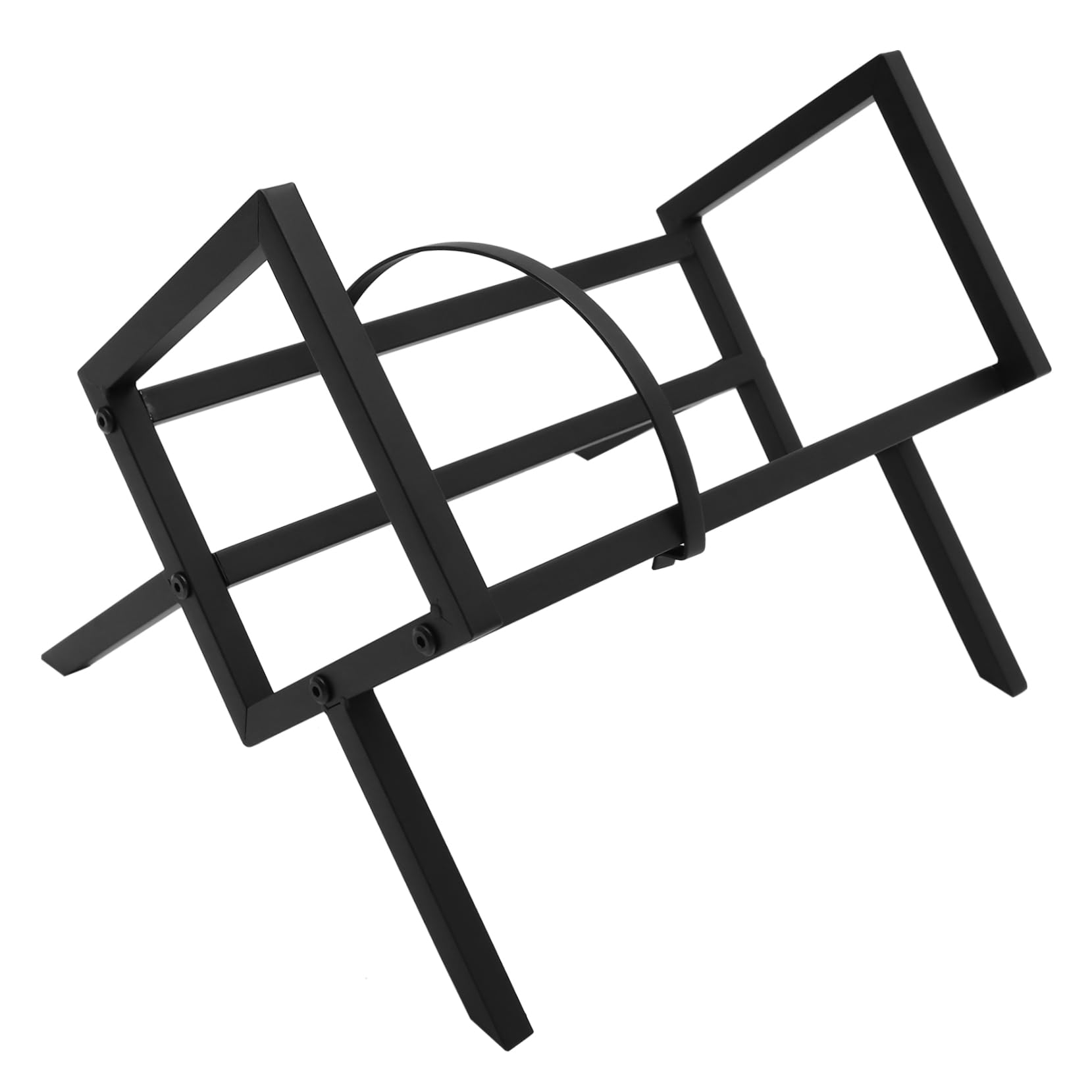 Hemobllo Porta Dischi Vinile e CD in Ferro Nero Supporto da Tavolo, Organizzatore Desktop Paraurti Laterali, Design Moderno e Semplice per Ufficio o Casa