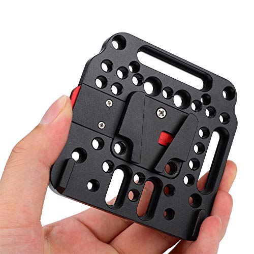 Image of V Mount Battery Plate, V Lock Plate, Aluminum y C Accessory with ultiple Mounting Holes for DSLR Cs and Video Equipment