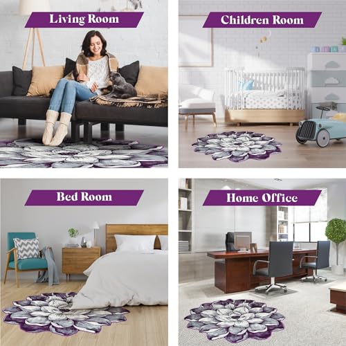 Tapete decorativo redondo Flower Rug 5ft miniatura 6