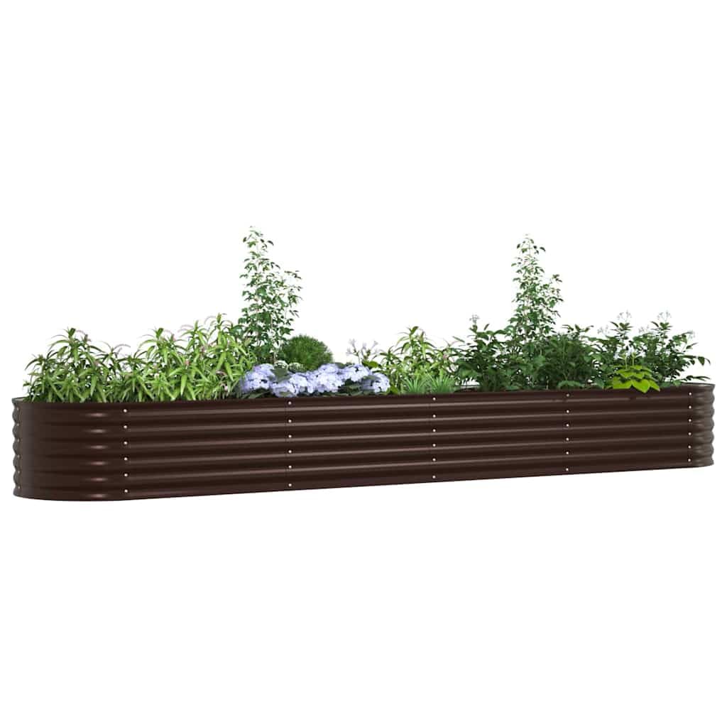 vidaXL Galvanized Steel Raised Bed Planter