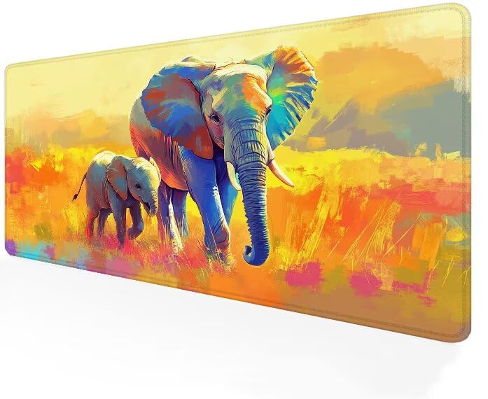 Mouse pad imperméable jaune XXL pour protéger le bureau et stabiliser la souris